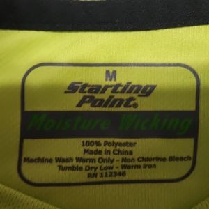 Short sleeve tee...Starting Point...moisture wicking...size M...lime/black